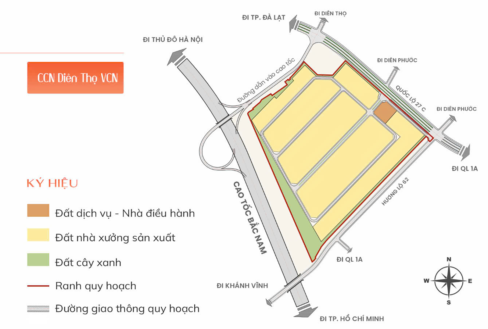 Sơ đồ quy hoạch CCN Diên Thọ VCN (hình ảnh minh họa)