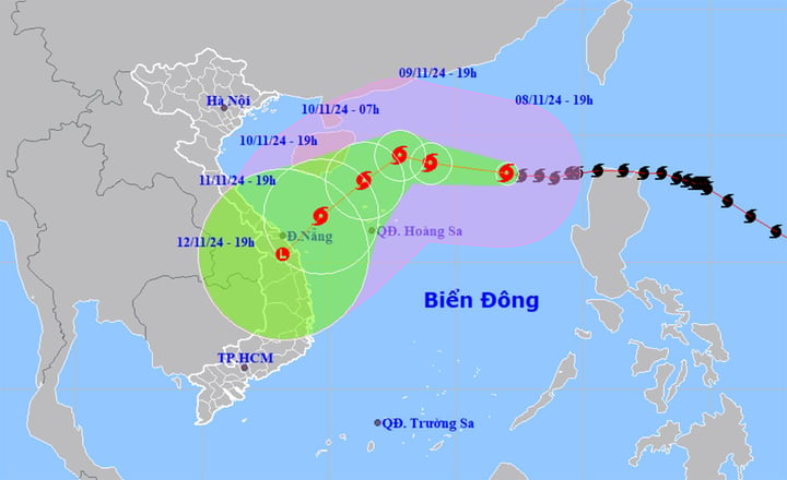 Yinxing có thể suy yếu khi vào đến vùng biển miền Trung- Ảnh 2.