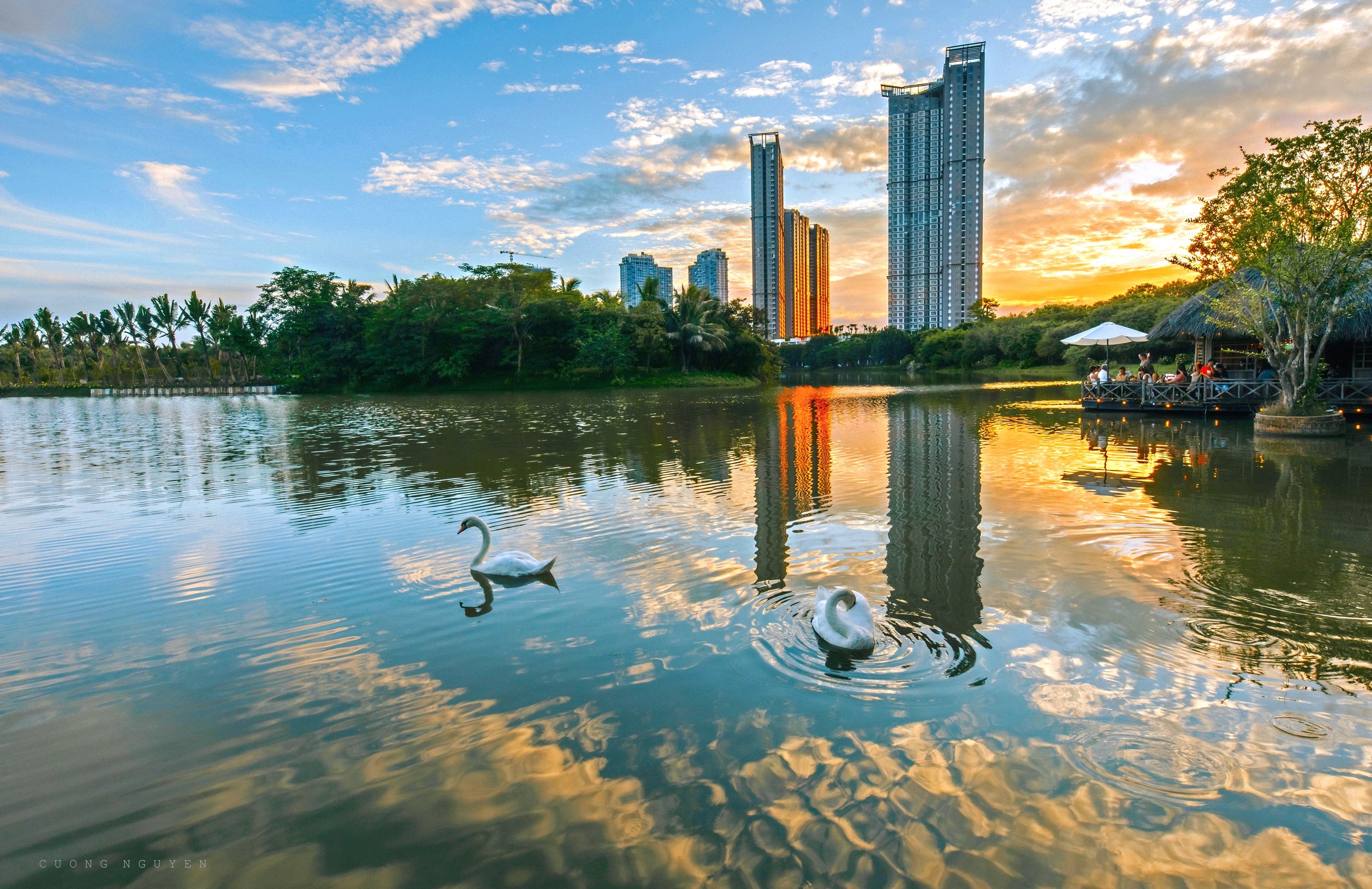 Một góc KĐT Ecopark vào mùa thu