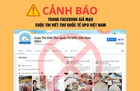 Cảnh báo của Vietnam Post, đơn vị tham gia tổ chức Cuộc thi Viết thư quốc tế UPU tại Việt Nam.