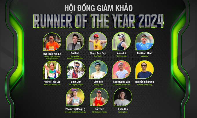 Các thành viên hội đồng giám khảo giải thưởng VnExpress Runner of the Year.