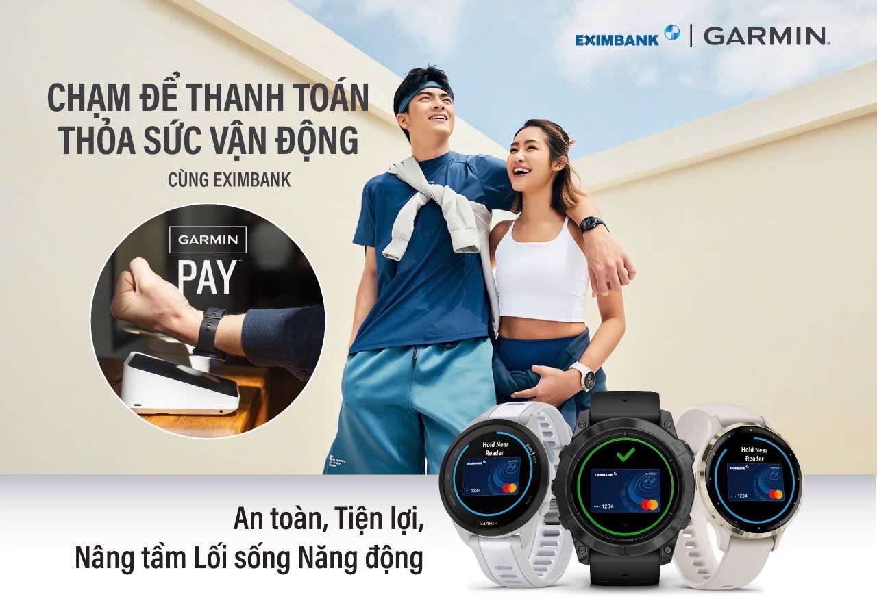 Eximbank ra mắt dịch vụ thanh toán Garmin Pay - Bước đột phá cho lối sống năng động- Ảnh 1.