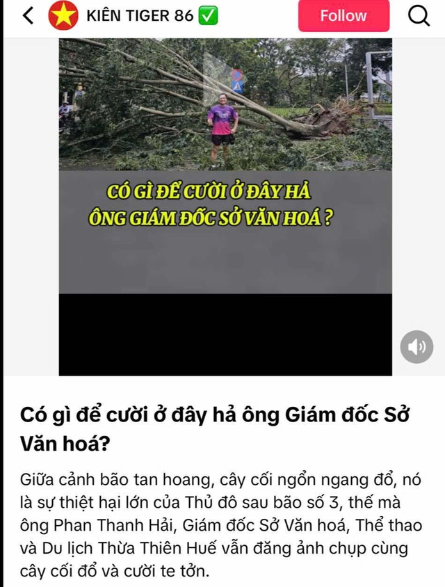 Giám đốc sở Văn hoá - Thể thao lên tiếng về bức ảnh chụp trước cây xanh đổ ngã ở Hà Nội- Ảnh 1.