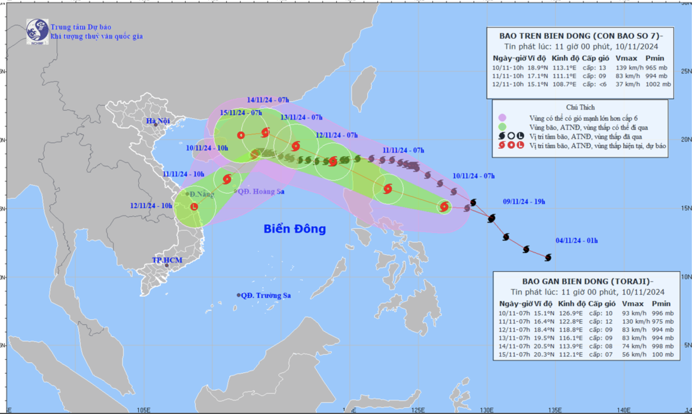 Miền Trung mưa lớn, bão đôi hoạt động ra sao trên Biển Đông?- Ảnh 1.