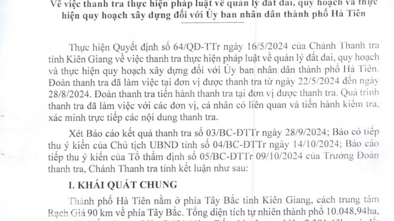 Kiên Giang: Nhiều cán bộ ở Hà Tiên bị đề nghị kiểm điểm do sai phạm về đất đai ảnh 1