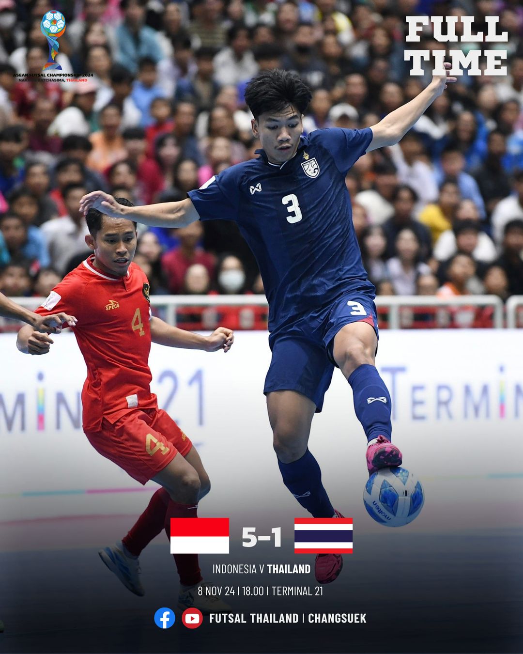 Thua đậm Indonesia, futsal Thái Lan lần đầu lỡ trận chung kết Đông Nam Á- Ảnh 1.