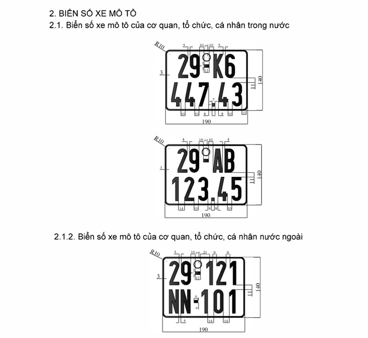 Mẫu biển số xe ô tô, mô tô áp dụng từ 1-1-2025 - Ảnh 4.