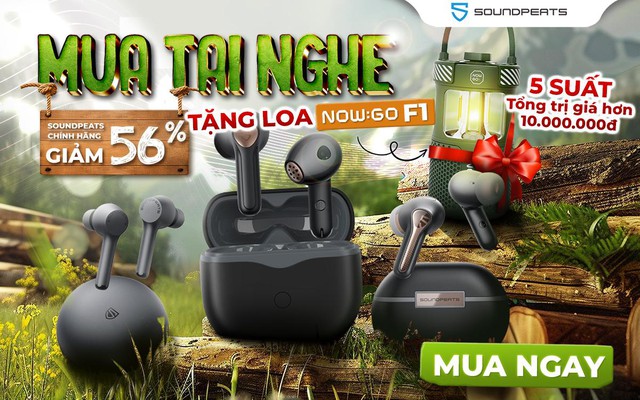 Mua Tai nghe Soundpeats tặng loa NowGo F1 tổng giá trị lên đến 10 triệu đồng - Ảnh 1.