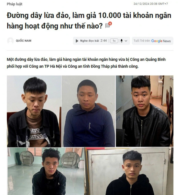 Tai khoan ma lua dao loan tin gia