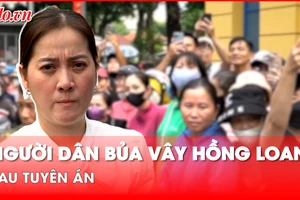 Video: Người dân vây quanh Hồng Loan sau khi tuyên án vụ tranh chấp di sản cố NSƯT Vũ Linh