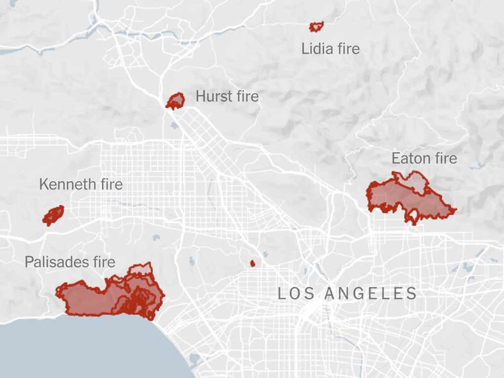 Cháy rừng như địa ngục ở Mỹ: Biển lửa bao trùm Los Angeles, cứu hỏa bất lực - 2