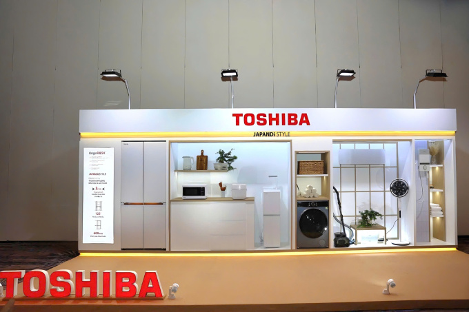 Gian hàng hệ sinh thái Japandi từ Toshiba. Ảnh: Quỳnh Trần