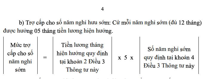 Cách tính hưởng trợ cấp đối với người nghỉ hưu trước tuổi khi tinh gọn bộ máy- Ảnh 3.