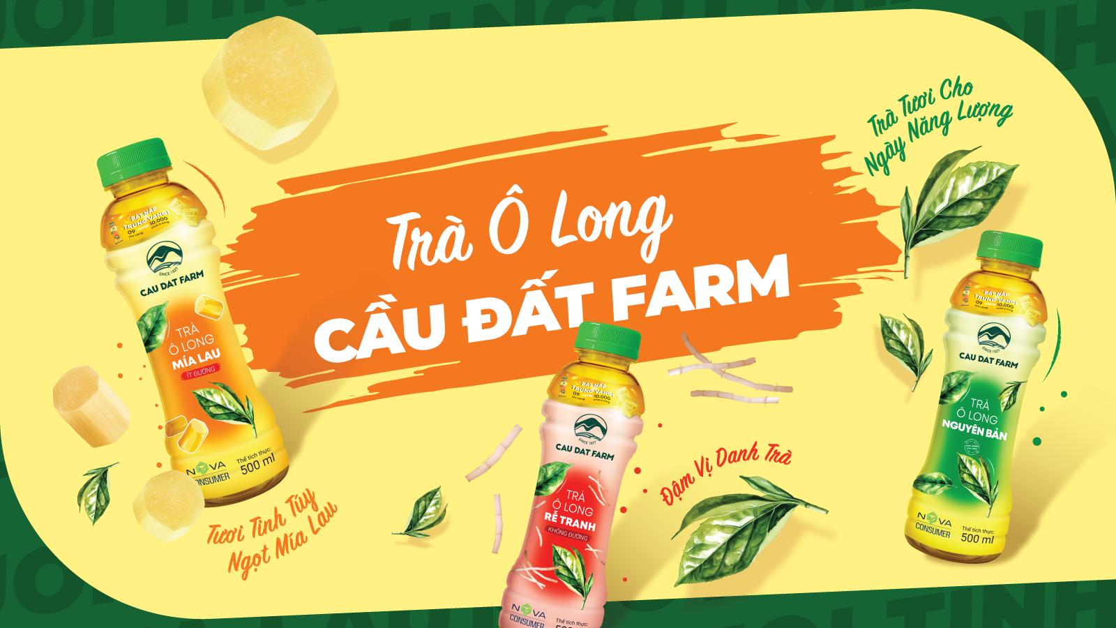 Cầu Đất Farm – Thương hiệu đồ uống của Nova Consumer cho ra đời trà ô long mía lau ngọt thanh- Ảnh 2.