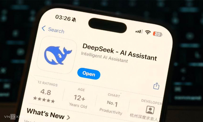 Ứng dụng DeepSeek trên App Store. Ảnh: Tuấn Hưng