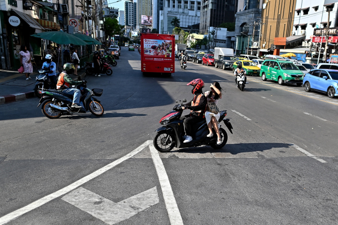 Một góc phố ở Bangkok, Thái Lan hồi tháng 4/2024. Ảnh: AFP