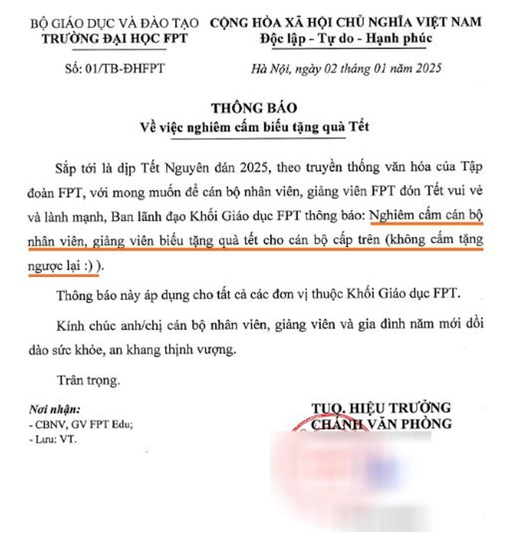 Câu chuyện tặng quà Tết tại khối giáo dục FPT - 1