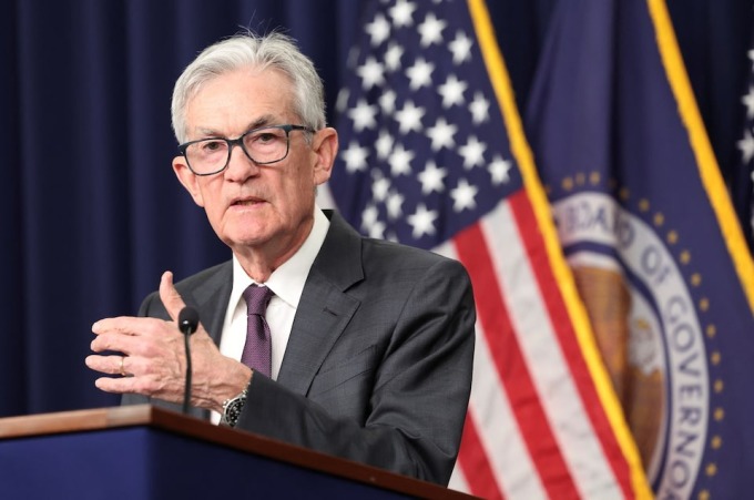 Chủ tịch Fed Jerome Powell tại phiên họp báo ngày 29/1. Ảnh: Reuters