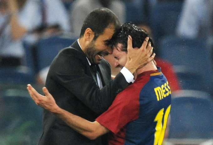 Guardiola nâng tầm Messi tại Barca giai đoạn 2008-2012. Ảnh: Reuters