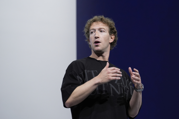 Mark Zuckerberg, CEO Meta, tại sự kiện ở Menlo Park, California hồi tháng 9/2024. Ảnh: AP