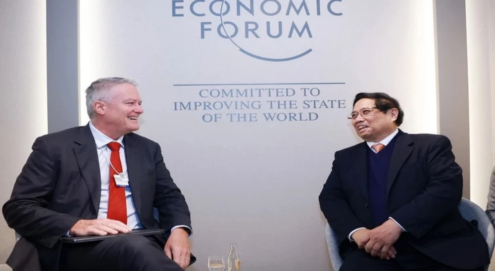 Thủ tướng Phạm Minh Chính tiếp Tổng Thư ký OECD tại Davos