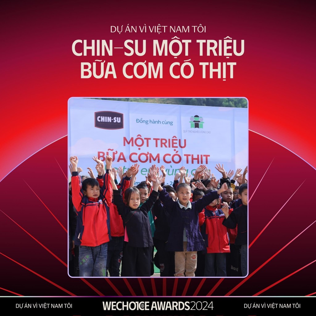 Vinh danh tại WeChoice Awards, dự án vì Việt Nam tôi - "CHIN-SU Một triệu bữa cơm có thịt" tiếp sức trò vùng cao - Ảnh 1.