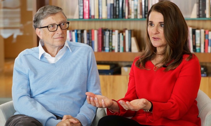 Tỷ phú Bill Gates và vợ cũ Melinda French Gates. Ảnh: AP