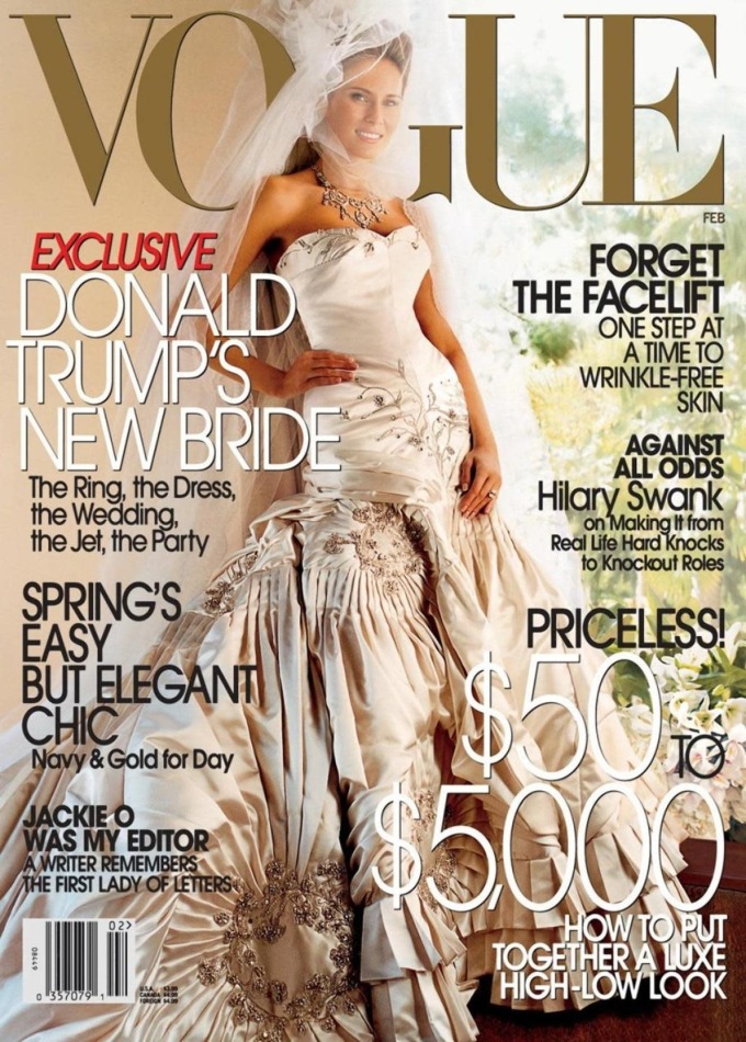 Melania Trump trên trang bìa Vogue vào tháng 2/2005.