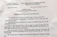 Trong văn bản giả mạo gửi đến Công ty TNHH Công nghệ môi trường Quốc Gia yêu cầu công ty này nộp ngân sách 35 tỷ đồng.