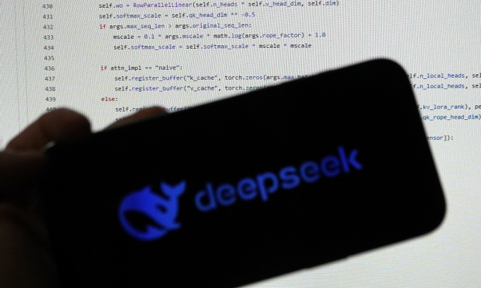 Logo ứng dụng AI DeepSeek. Ảnh: Lưu Quý