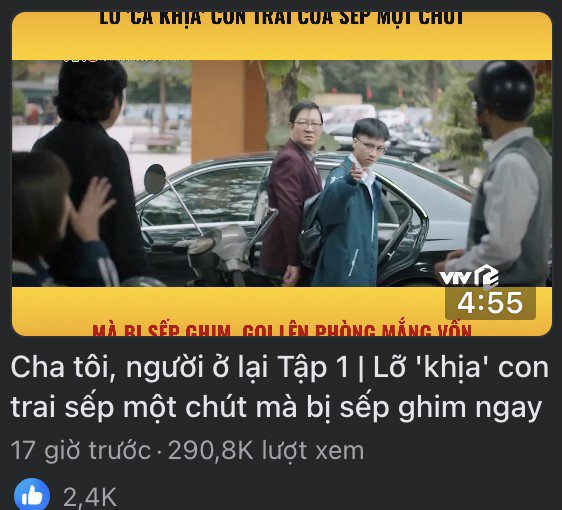 Những đoạn trích trong "Cha tôi, người ở lại" đang nhận được sự quan tâm của khán giả truyền hình.