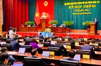 Quang cảnh kỳ họp thứ 23 Hội đồng nhân dân thành phố Hải Phòng khoá 16, nhiệm kỳ 2021-2026.