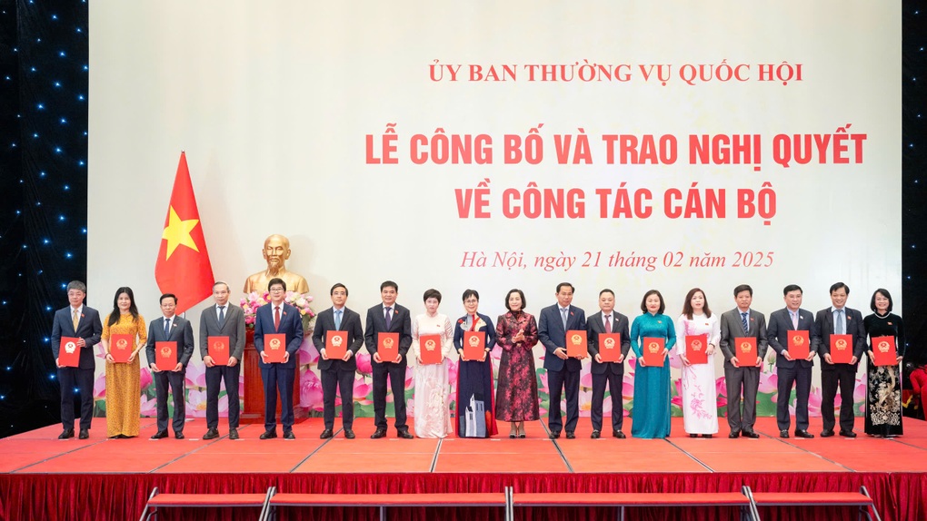 Công bố và trao nghị quyết của Ủy ban Thường vụ Quốc hội về công tác cán bộ - 3