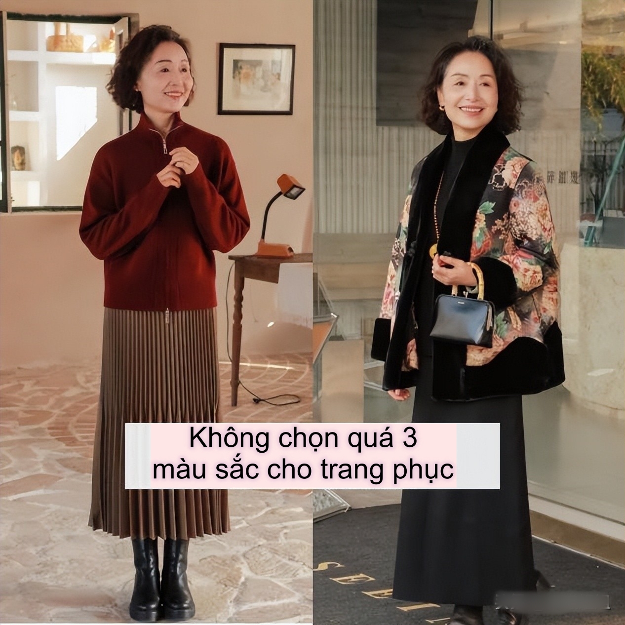 Phong thái của phụ nữ trung niên: Váy dài qua gối, trang phục không bó, tóc ngắn thanh lịch vô cùng  - Ảnh 6.