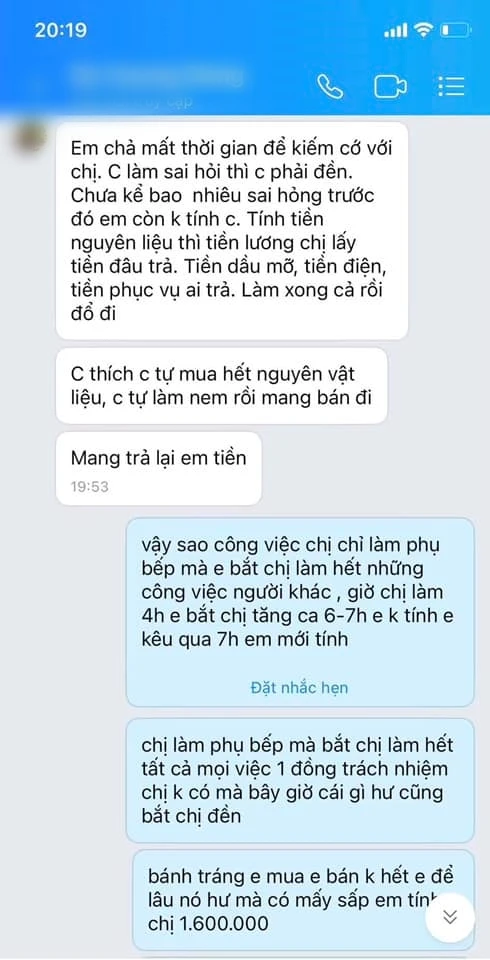 Con gái bức xúc mẹ bị chủ quán phở trừ âm lương, 5 sấp bánh tráng lấy 1,6 triệu? - Hình 4