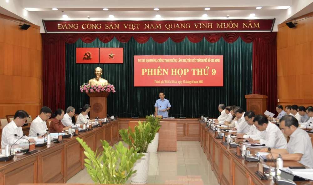 Phiên họp thứ 9 của Ban Chỉ đạo phòng, chống tham nhũng, lãng phí, tiêu cực TP.HCM.