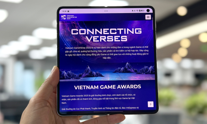 Giao diện chuyên trang Vietnam Game Awards 2025. Ảnh: Tuấn Hưng