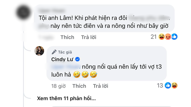 Cindy Lư đáp trả khi bị nói ngoại tình, là nguyên nhân khiến Hoài Lâm tụt dốc không phanh- Ảnh 1.