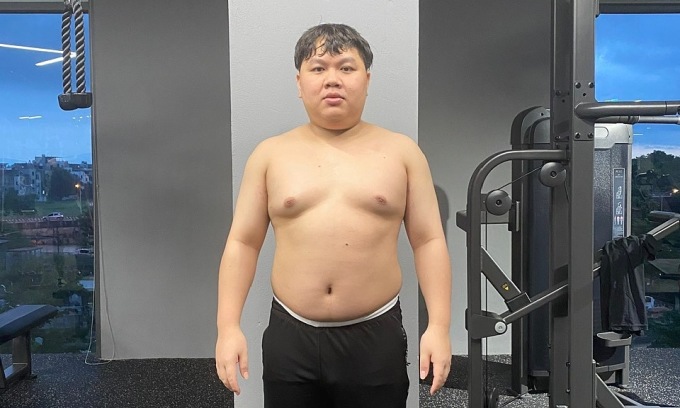 Tuấn Anh thời điểm nặng gần 100 kg. Ảnh: Nhân vật cung cấp