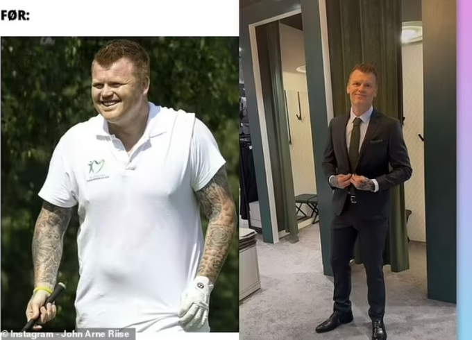 John Arne Riise đăng ảnh trước và sau khi dự tham gia chương trình truyền hình thực tế 16 Weeks of Hell.