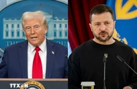 Tổng thống Donald Trump và Tổng thống Volodymyr Zelensky. (Nguồn: AFP-Getty Images/TTXVN)