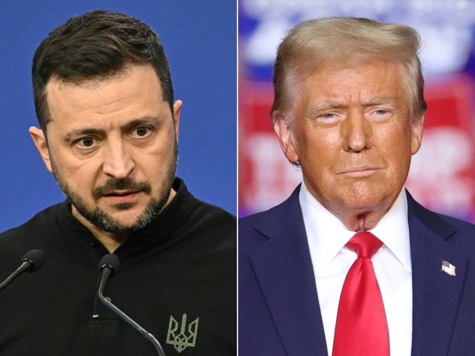 Tổng thống Mỹ Donald Trump (phải) và người đồng cấp Ukraine Volodymyr Zelensky. Ảnh: AFP