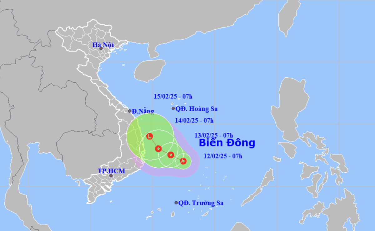 Nam Trung Bộ kêu gọi tàu thuyền tránh áp thấp nhiệt đới trên Biển Đông - Ảnh 1.