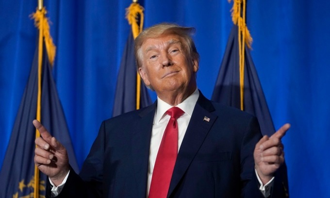 Tổng thống đắc cử Mỹ Donald Trump tại New Hampshire, tháng 6/2023. Ảnh: AP