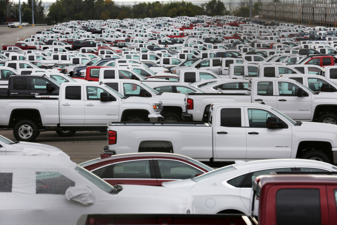 Xe xuất xưởng của GM tại nhà máy ở Oshawa, Ontario, Canada vào tháng 9/2019. Ảnh: Reuters