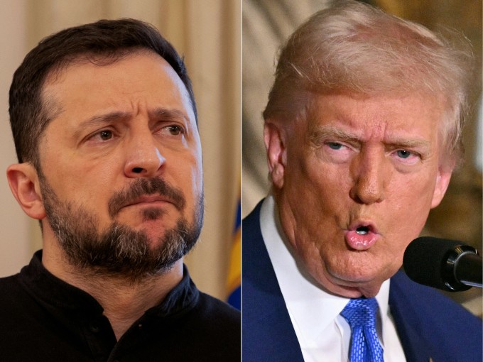 Tổng thống Mỹ Donald Trump (phải) và Tổng thống Ukraine Volodymyr Zelensky. Ảnh: AFP