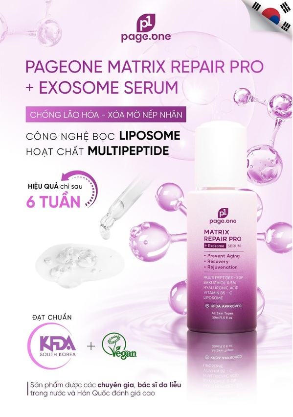  
Matrix Repair Pro + Exosome là sản phẩm nổi bật của Page One.