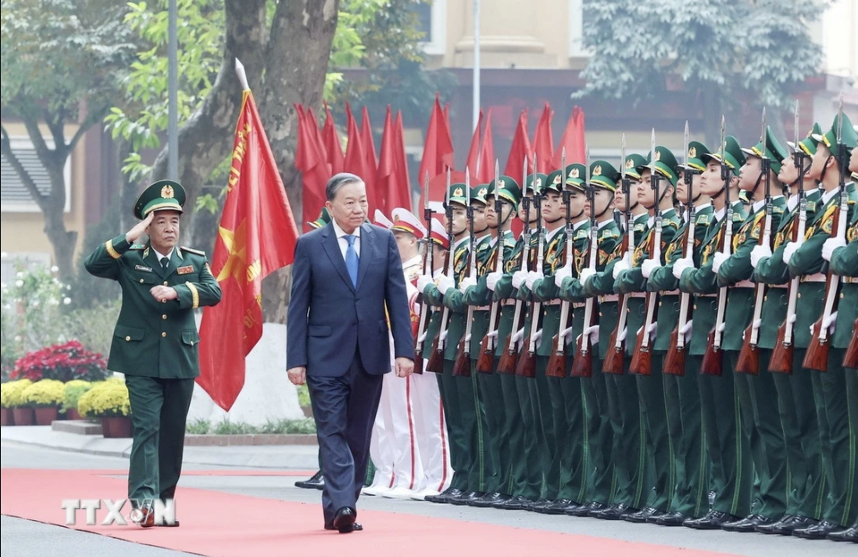 Tổng Bí thư Tô Lâm thăm, làm việc tại Bộ Tư lệnh Bộ đội Biên phòng- Ảnh 1.