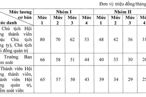 Lương giám đốc doanh nghiệp nhà nước không quá 10 lần lương bình quân người lao động