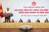 Phó Thủ tướng Lê Minh Khái và lãnh đạo Văn phòng Chính phủ chủ trì Hội nghị.